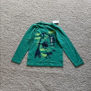 OshKosh B'gosh Green Long Sleeve Dinosaur Tee